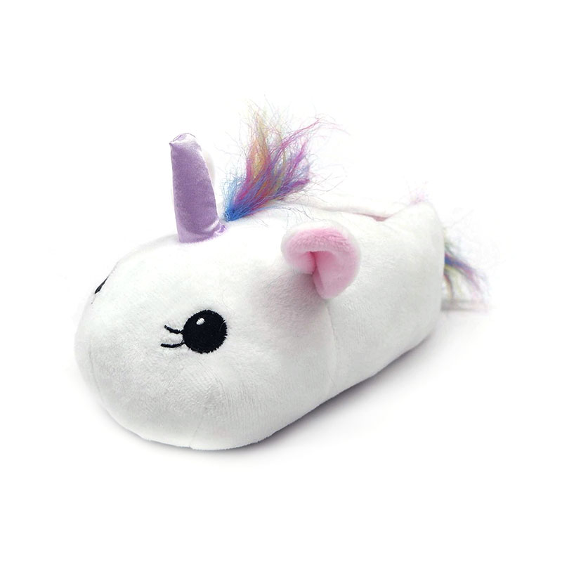 Süße weiße Einhorn-Hausschuhe